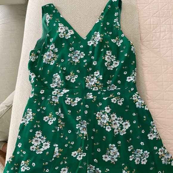 Loft Emerald Green Floral Printed Romper - Picture 7 of 7